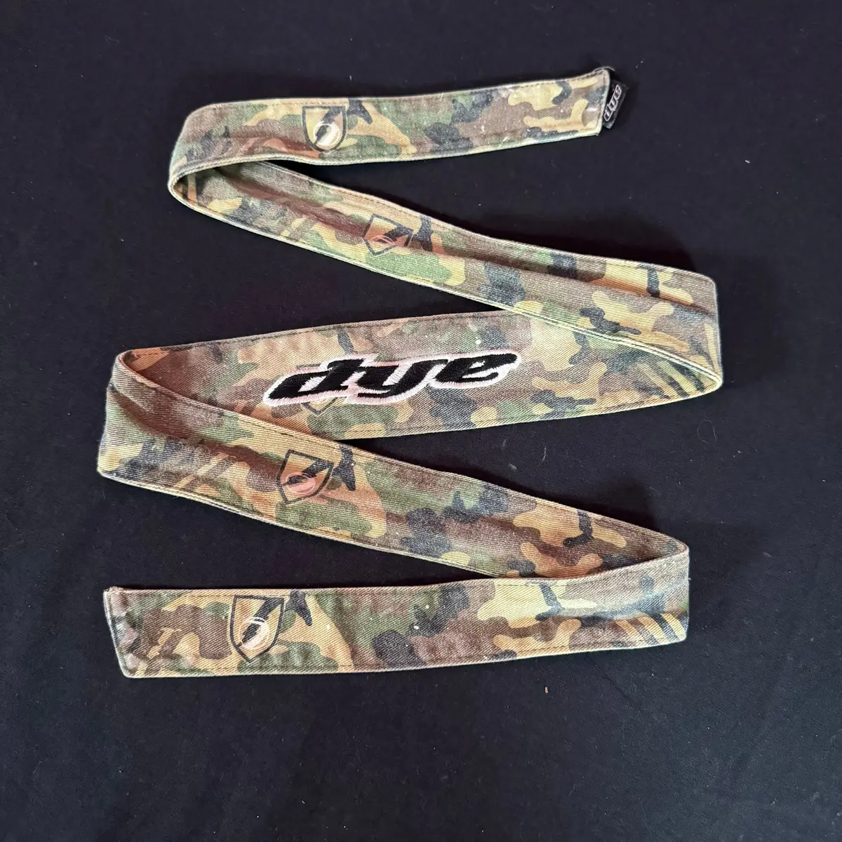Used Dye Headband - Camo W/Black Lettering 1