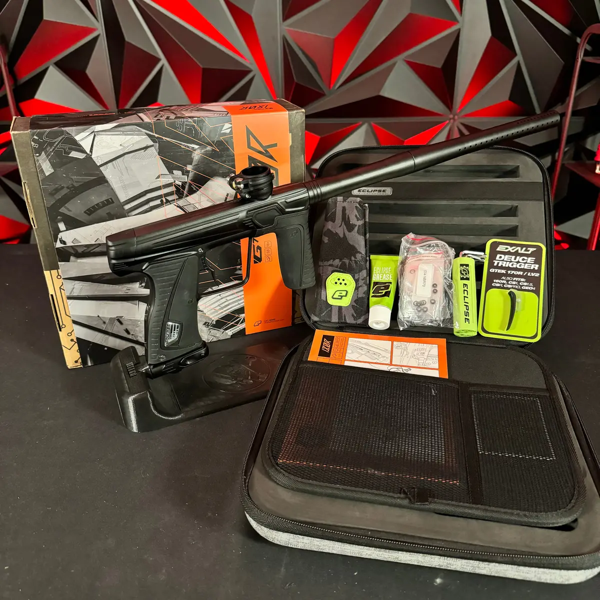 Used Planet Eclipse Gtek 180R Paintball Gun - Midnight W/ Deuce Trigger 1