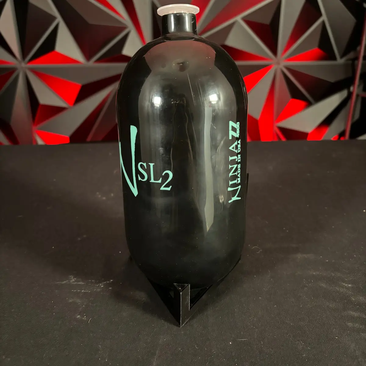 Used Ninja Sl2 77/4500 Piantball Tank - Black/Teal *Bottle Only* 1