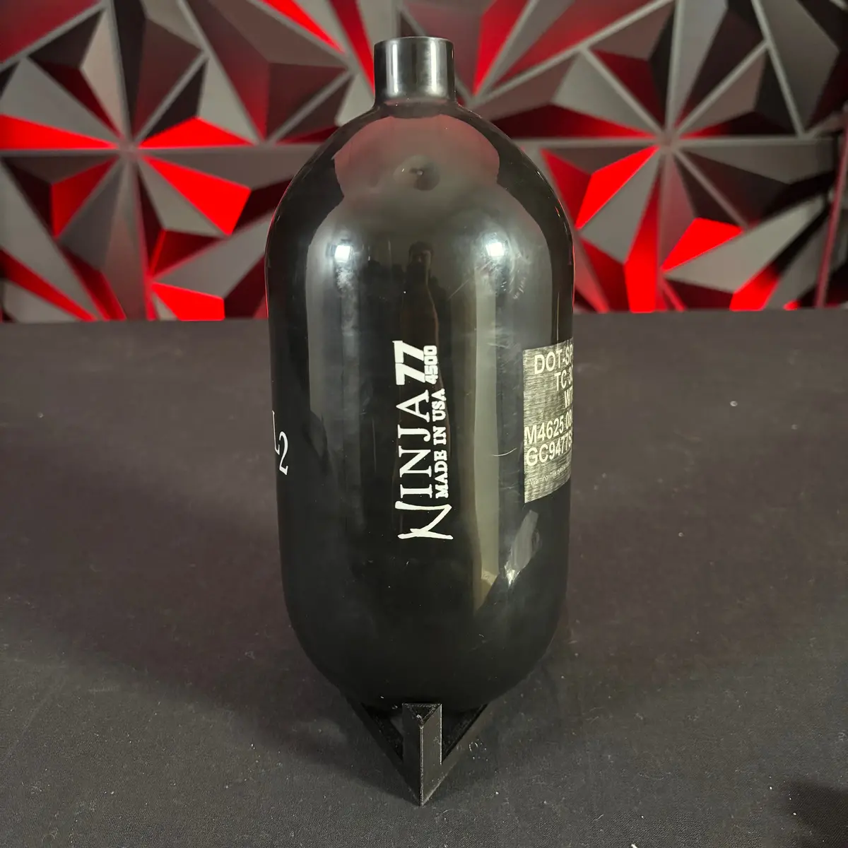 Used Ninja Sl2 77/4500 Paintball Tank - Black/White **Bottle Only** 1