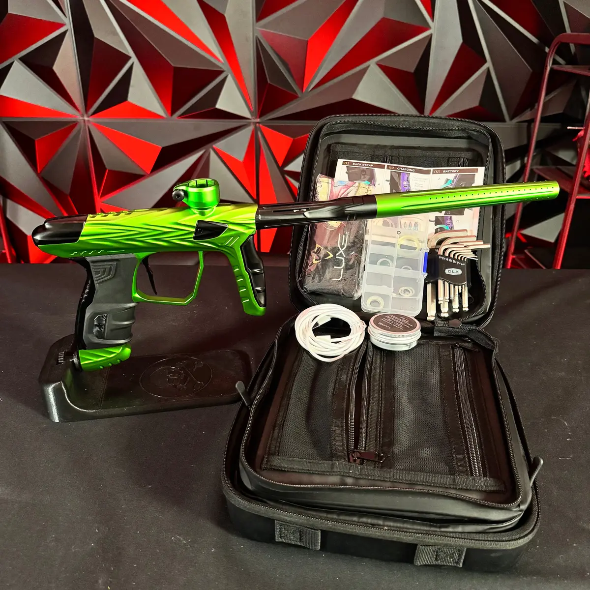 Used/Hk Army Dlx Luxe Idol Paintball Gun - Dust Neon Green/Black W/Method Bolt 1