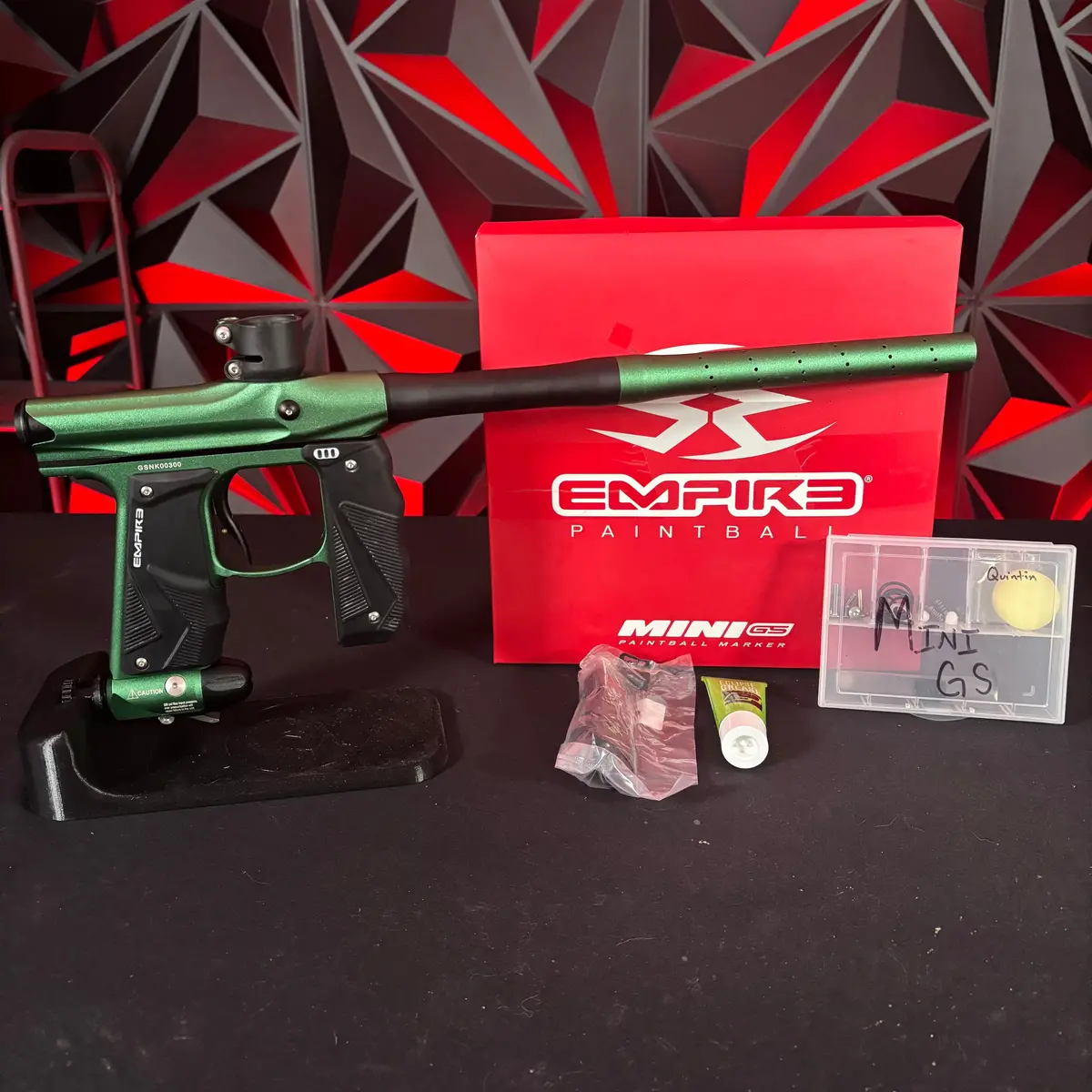 Used Empire Mini Gs Paintball Gun - Green/Black 1