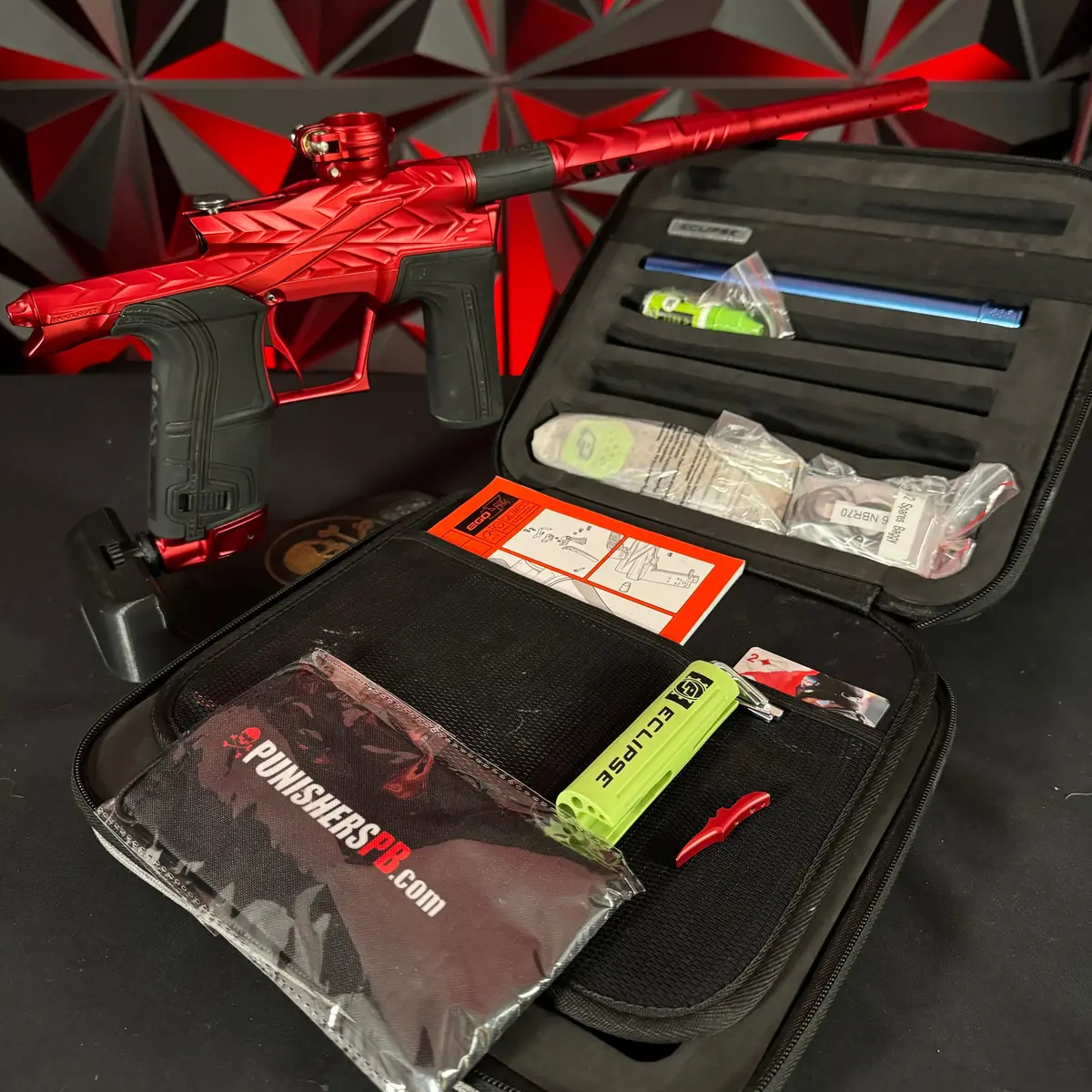 Used Hk Army/Planet Eclipse Lv2 Fossil Paintball Gun - Dust Red W/ Scythe Trigger 1