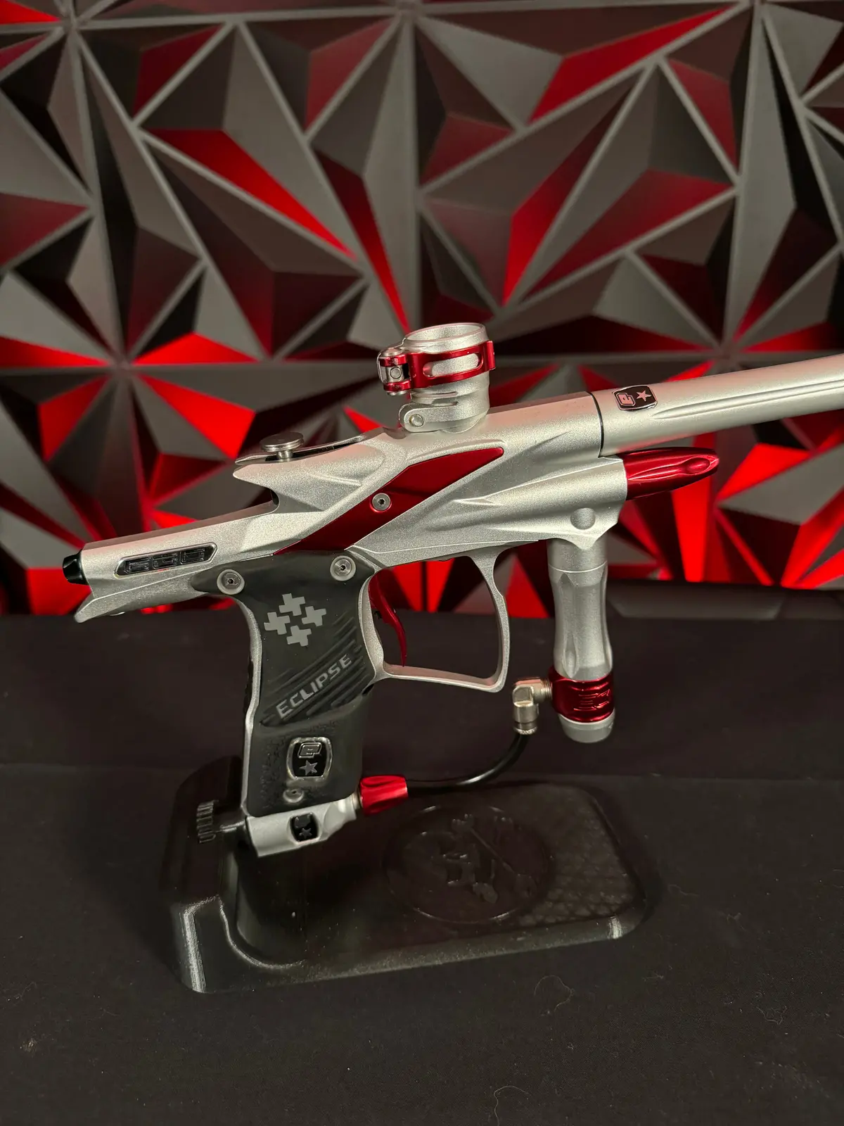 Used Planet Eclipse Ego 9 Paintball Gun - Silver/Red 1