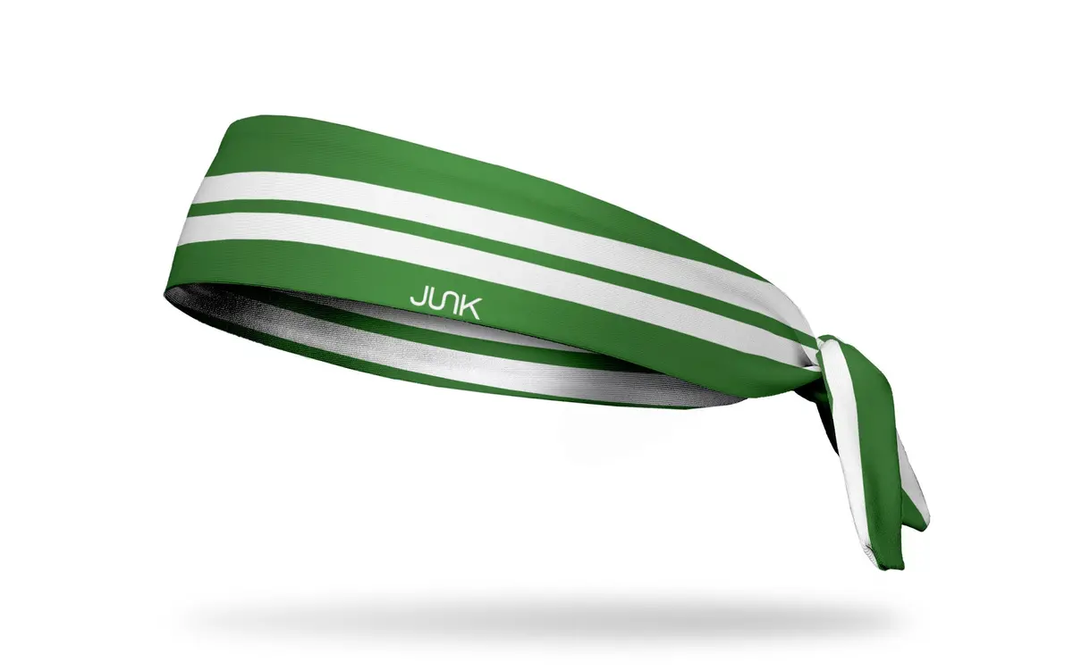 Varsity Stripe (Green) Flex Tie Headband 1