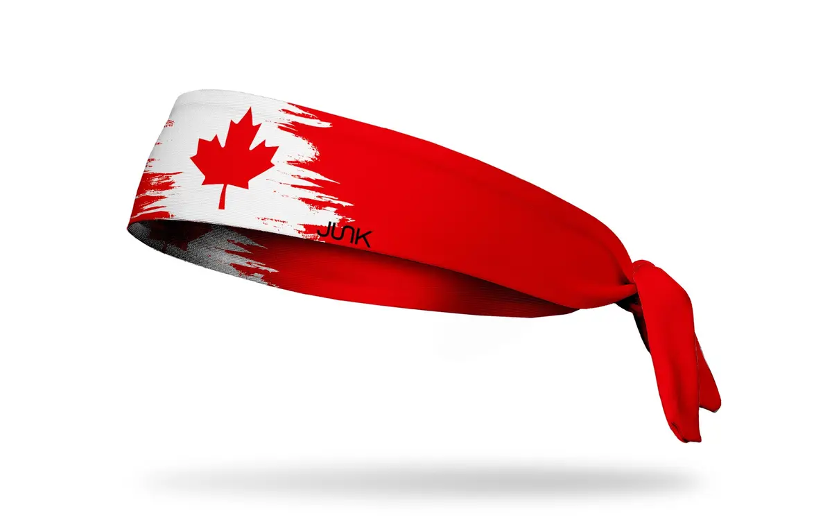 Canadian Streak Tie Headband 1