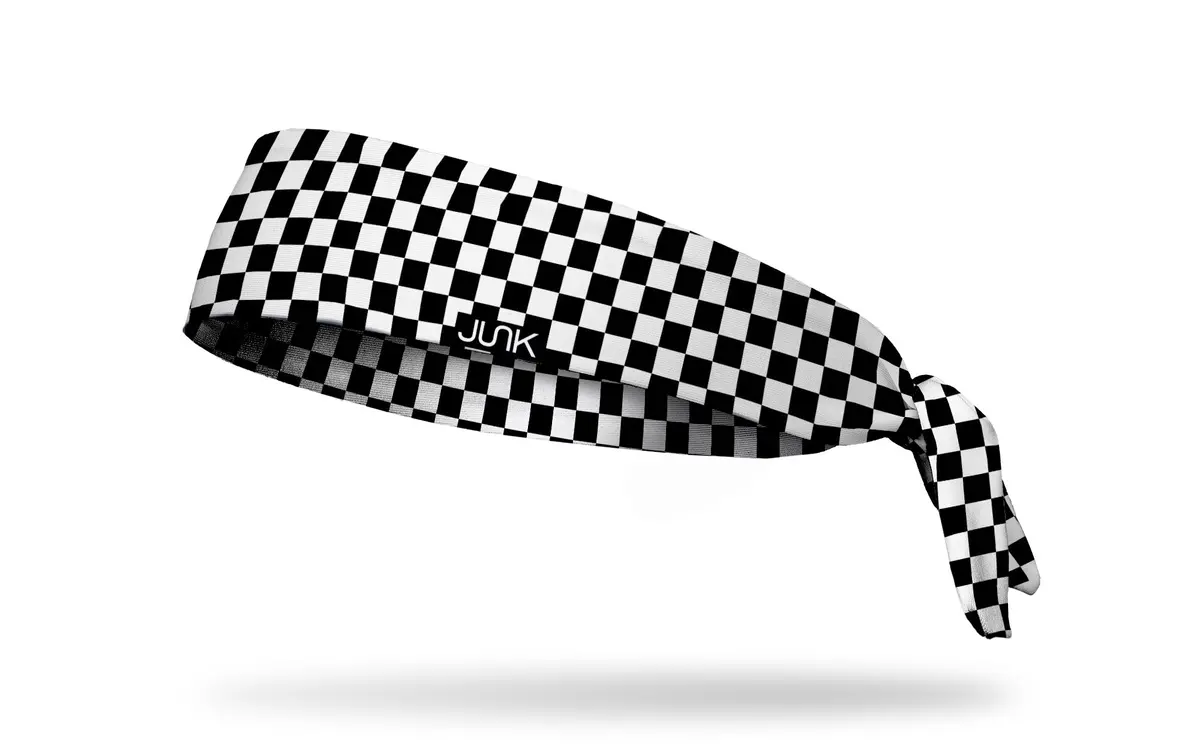 Checkered Flex Tie Headband 1