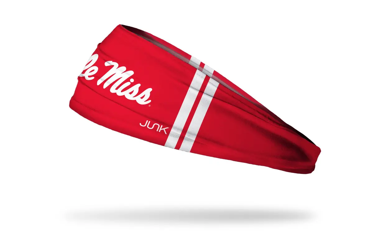 University Of Mississippi: Ole Miss Stripes Red Big Bang Lite Headband 1