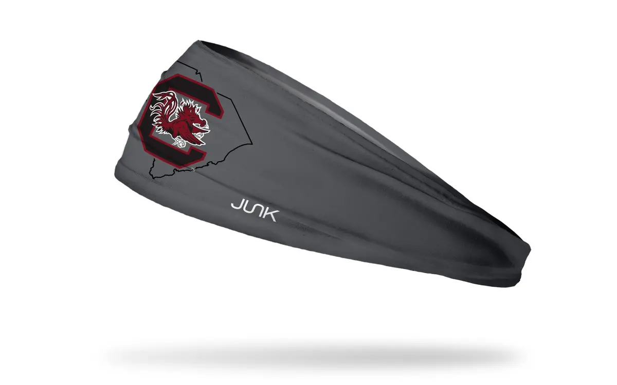 University Of South Carolina: State Outline Gray Big Bang Lite Headband 1