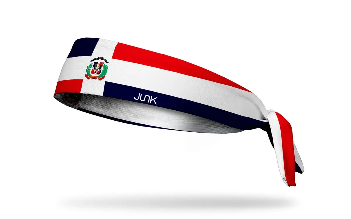 Dominican Republic Flag Flex Tie Headband 1
