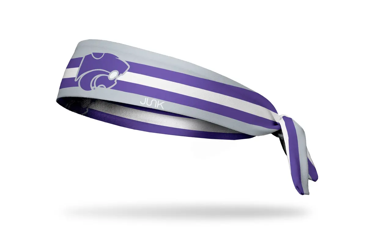 Kansas State University: Football Stripe Flex Tie Headband 1