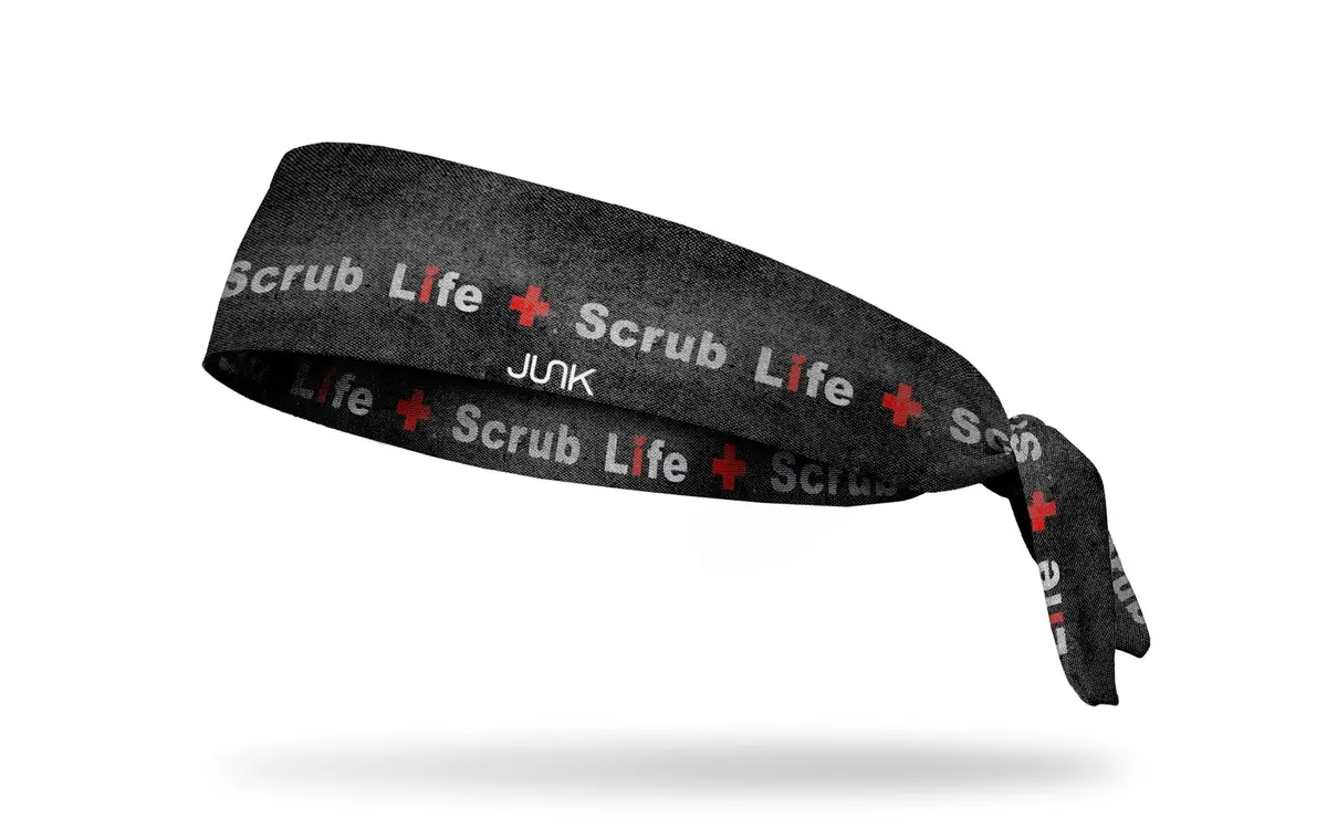 Scrub Life (Black) Tie Headband 1