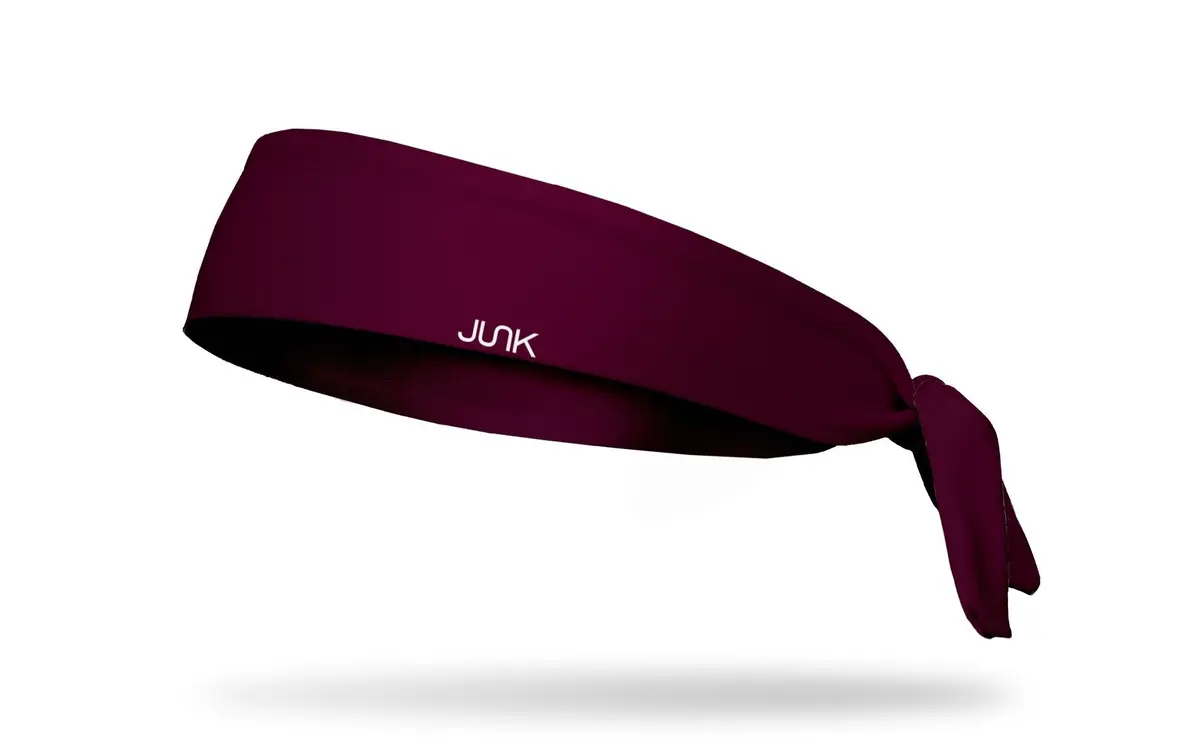 Dark Maroon Flex Tie Headband 1