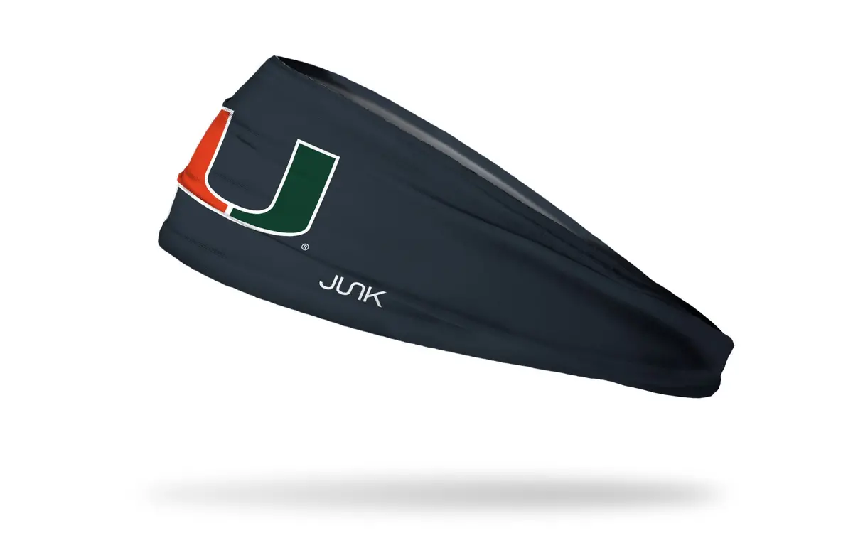 University Of Miami: Logo Gray Big Bang Lite Headband 1