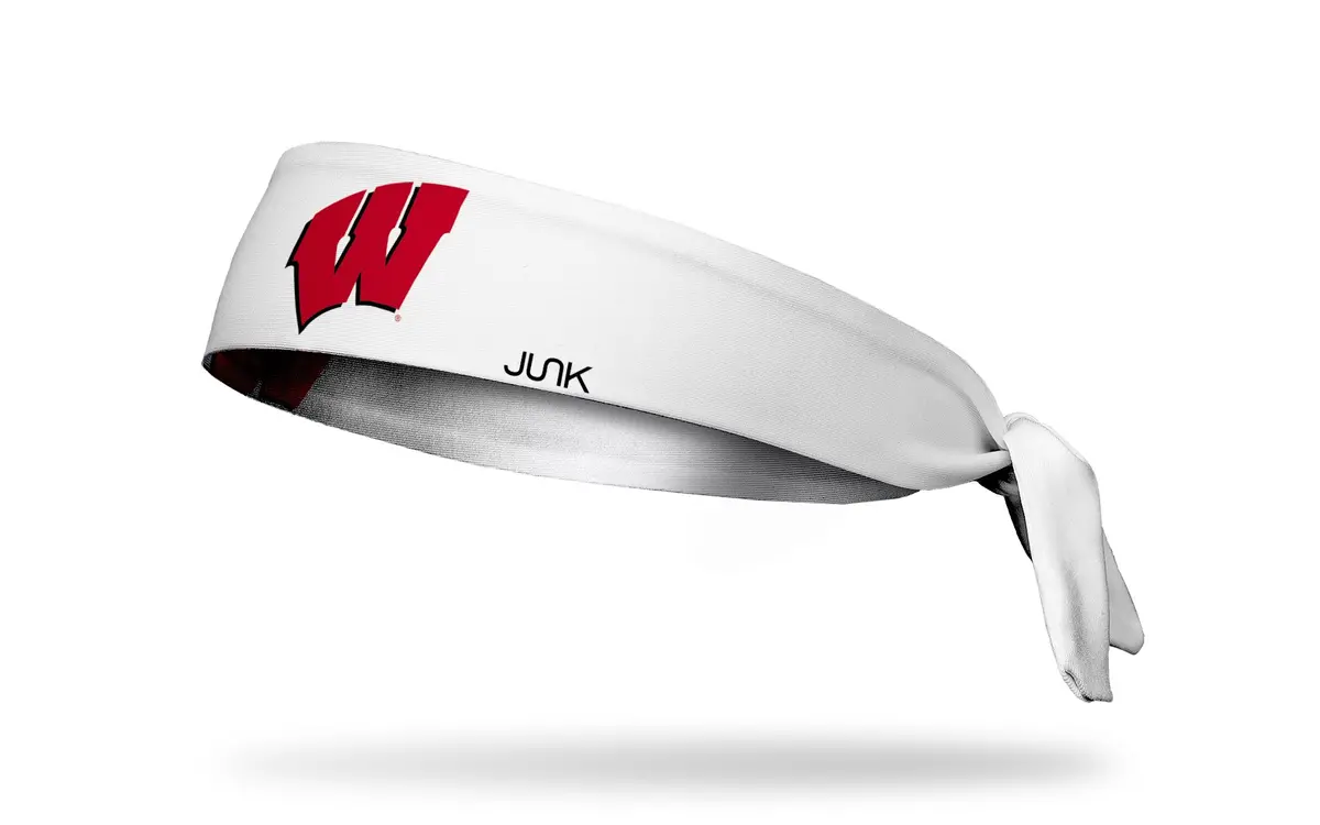University Of Wisconsin: Logo White Flex Tie Headband 1