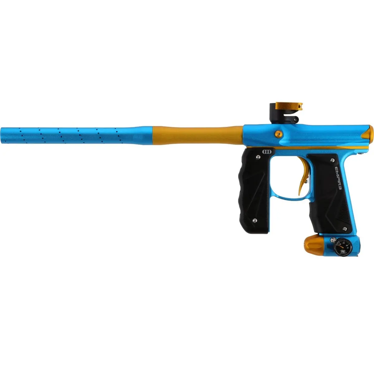Empire Paintball Mini Gs Marker W/ 2 Piece Barrel - Dust Aqua/Dust Gold 1