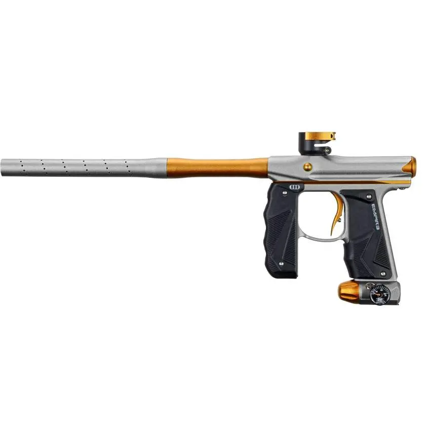 Empire Paintball Mini Gs Marker W/ 2 Piece Barrel - Dust Silver / Gold 1
