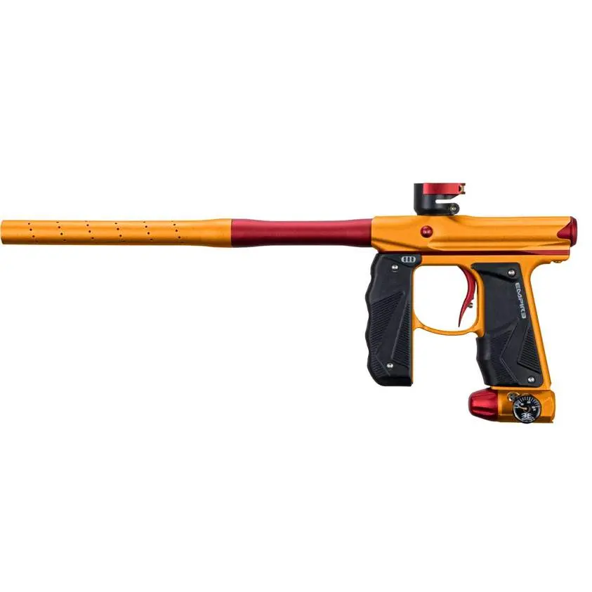 Empire Paintball Mini Gs Marker W/ 2 Piece Barrel - Dust Orange / Red 1