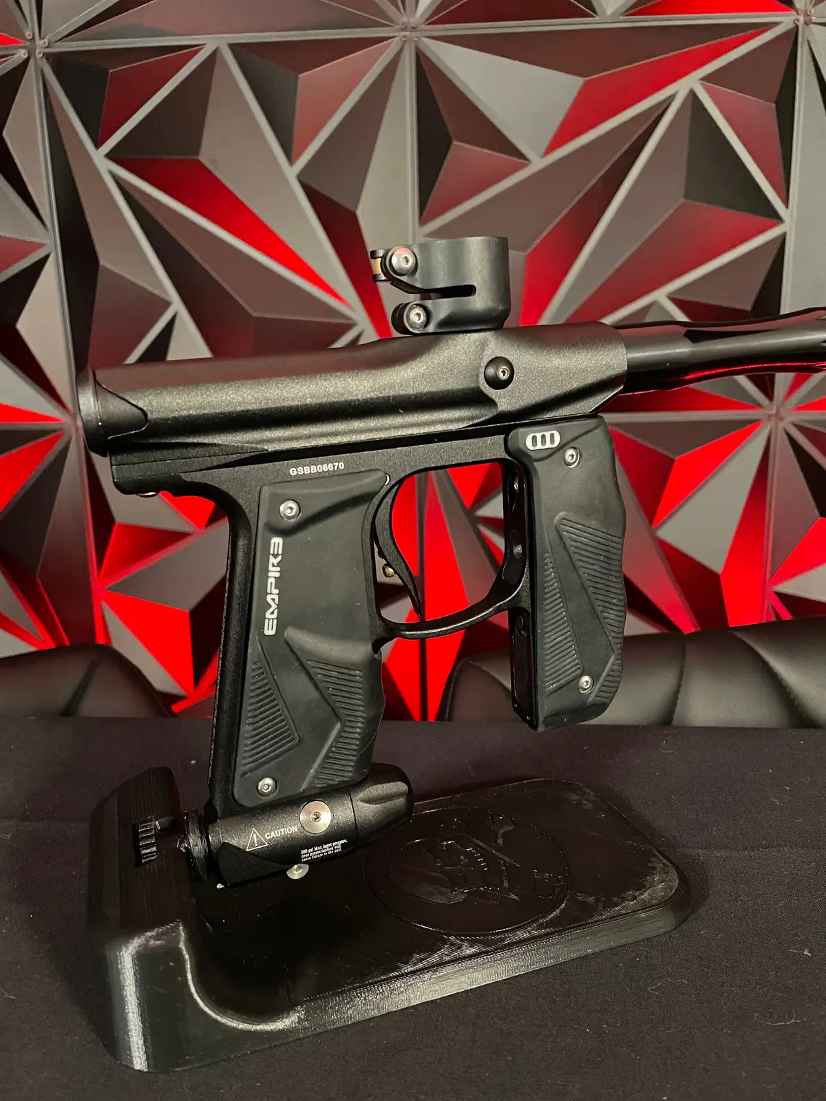 Used Empire Mini Gs Paintball Gun - Black W/Cp 2 Piece Barrel 1
