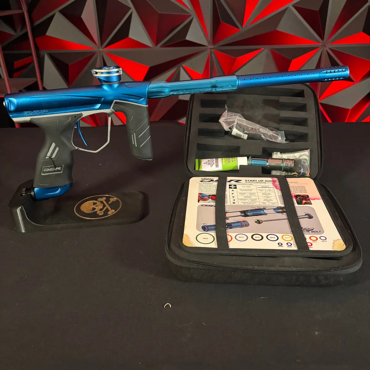 Used Dye Dsr Paintball Gun - Dust Blue W/ Flex Face Bolt + Can 1