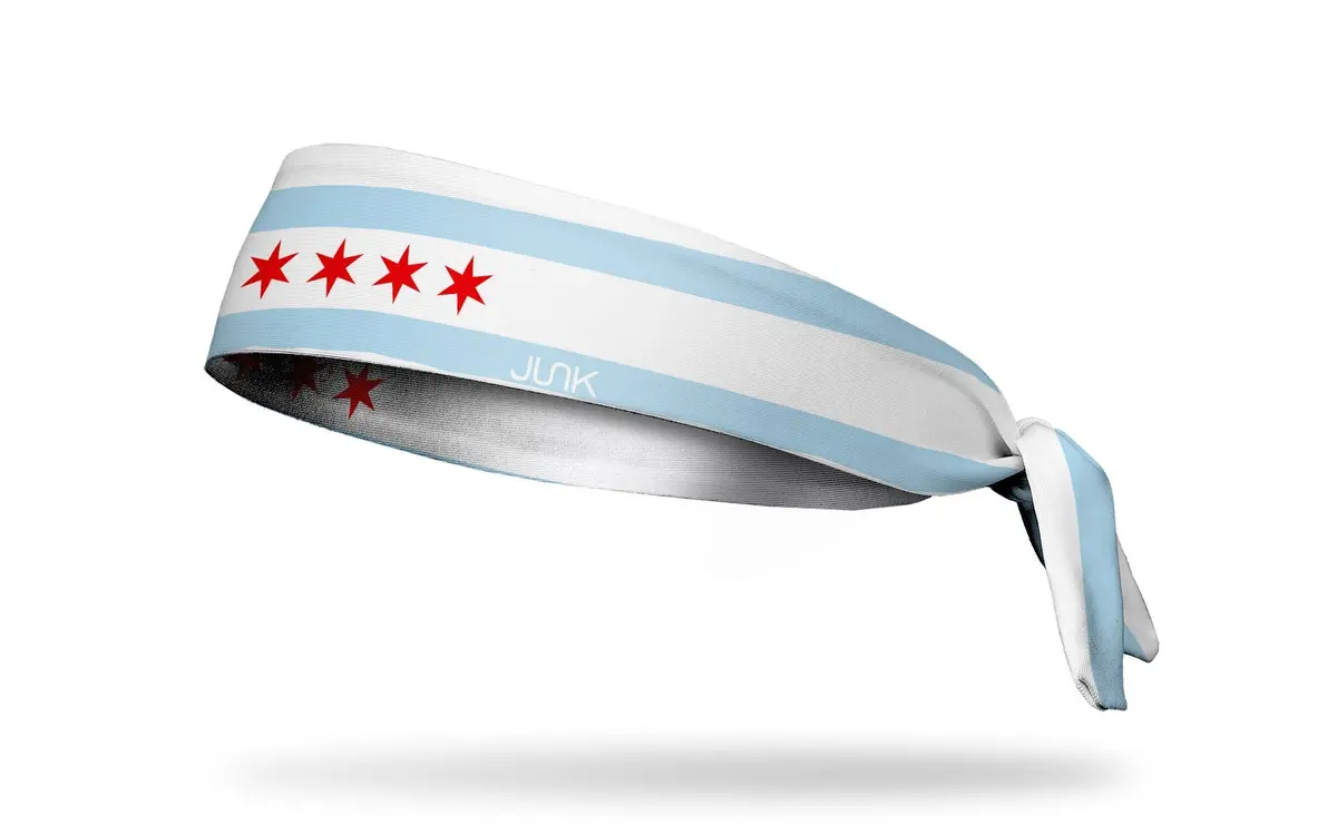 Chicago Flag Flex Tie Headband 1