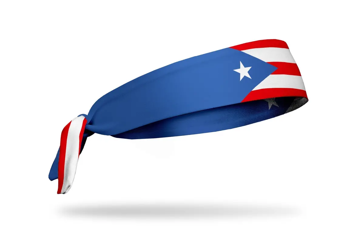 Puerto Rico Flag Flex Tie Headband 1