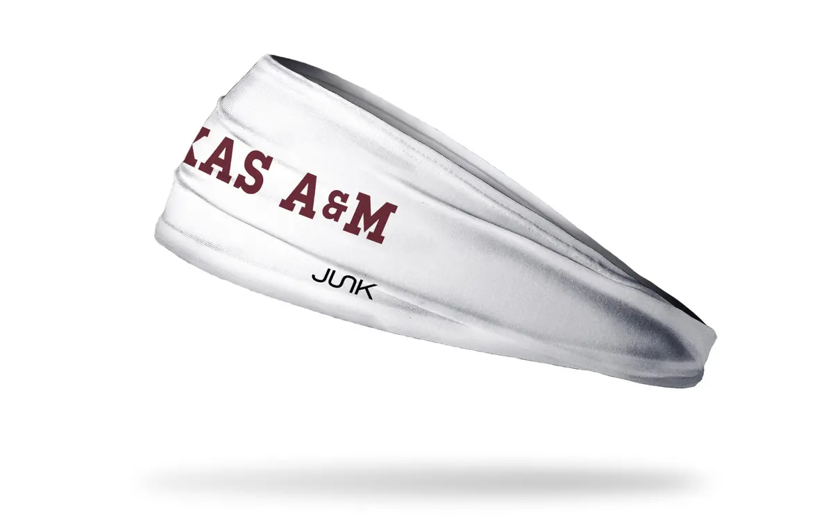 Texas A&M University: Wordmark White Big Bang Lite Headband 1
