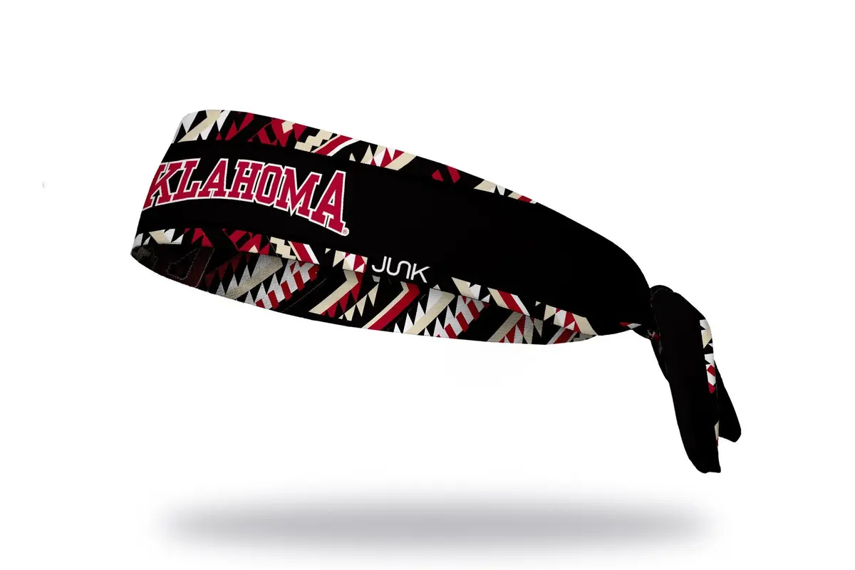 University Of Oklahoma: South Oval Flex Tie Headband 1