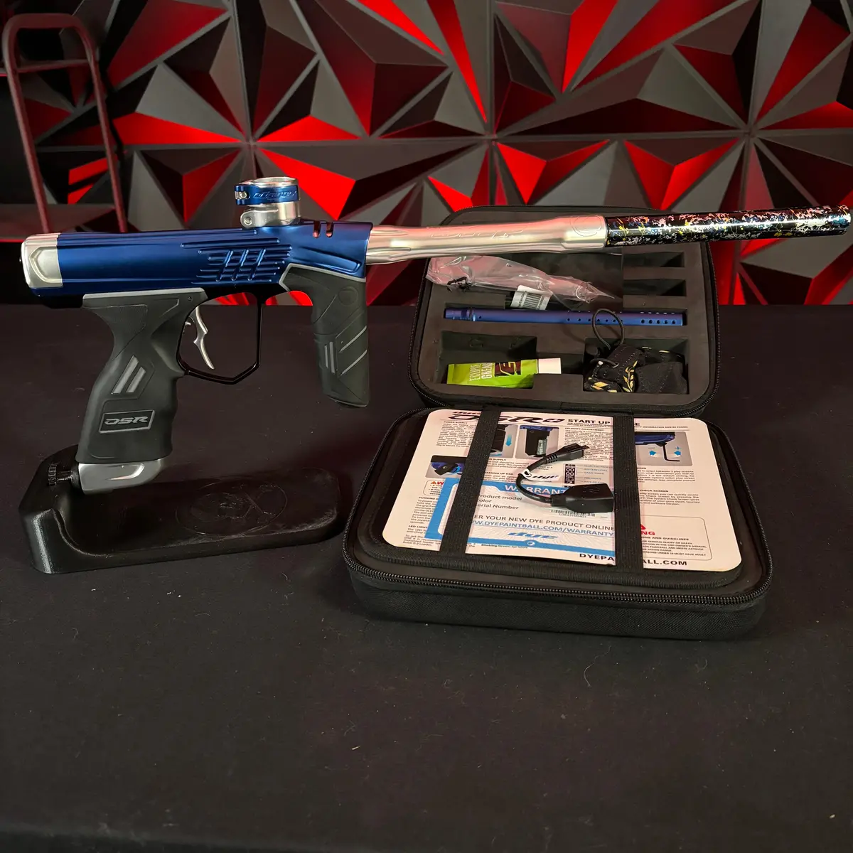 Used Dye Dsr+ Paintball Marker - Icon Blue W/ Black Trigger Frame & Custom Anno Barrel Tip 1