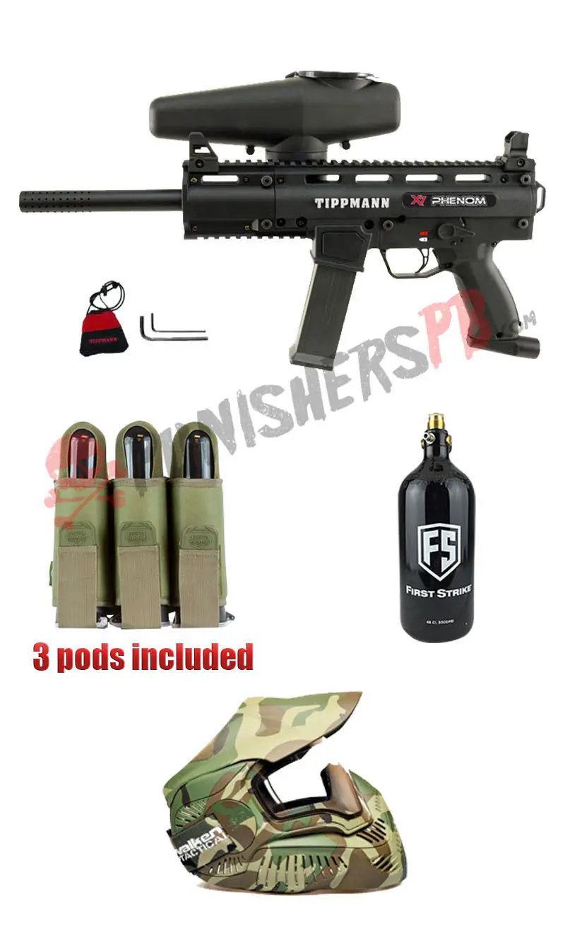 Tippmann Mechanical X7 Phenom Complete Paintball Gun Package 1