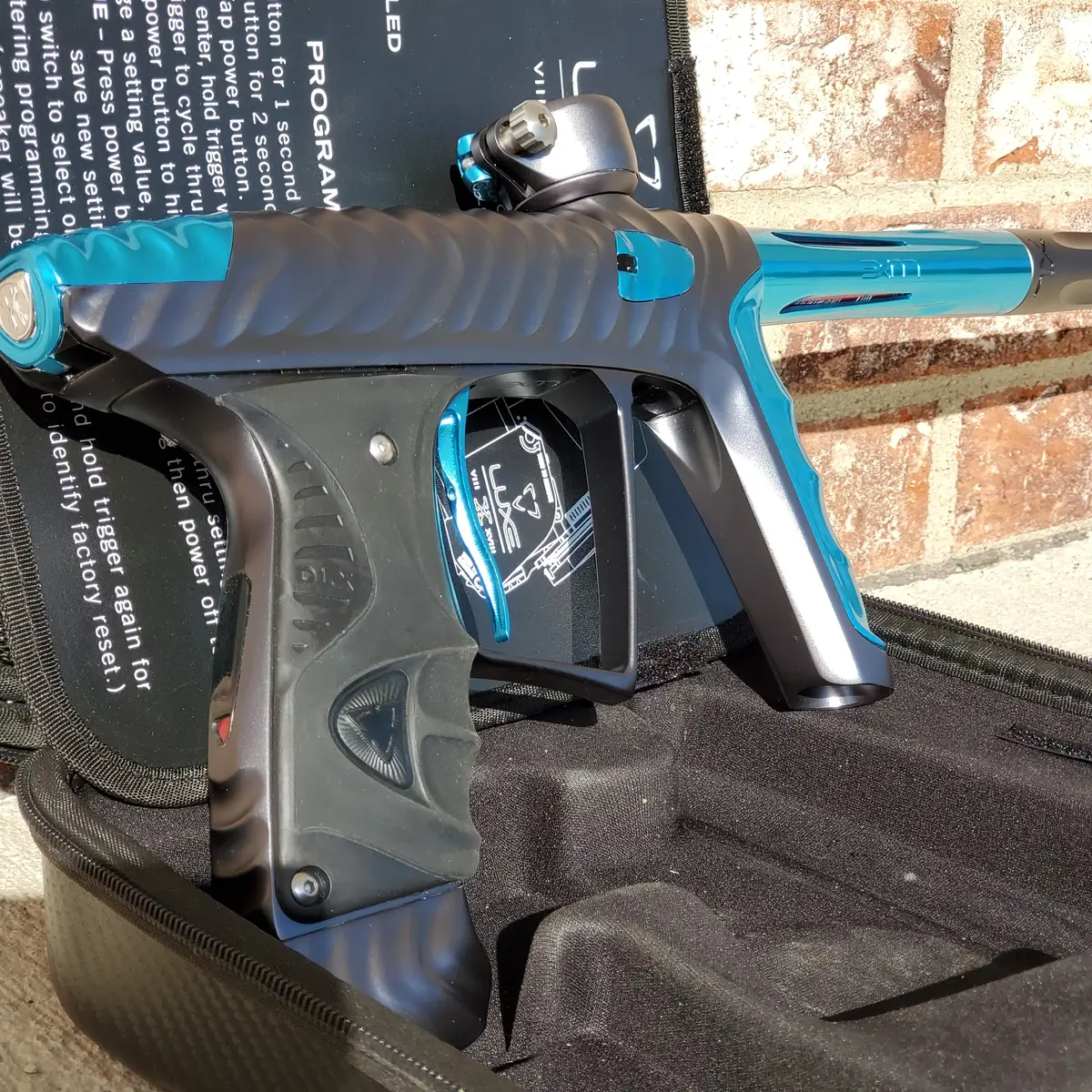 Used Dlx Hk Army Ripper Luxe X Paintball Gun - Dust Pewter / Teal 1
