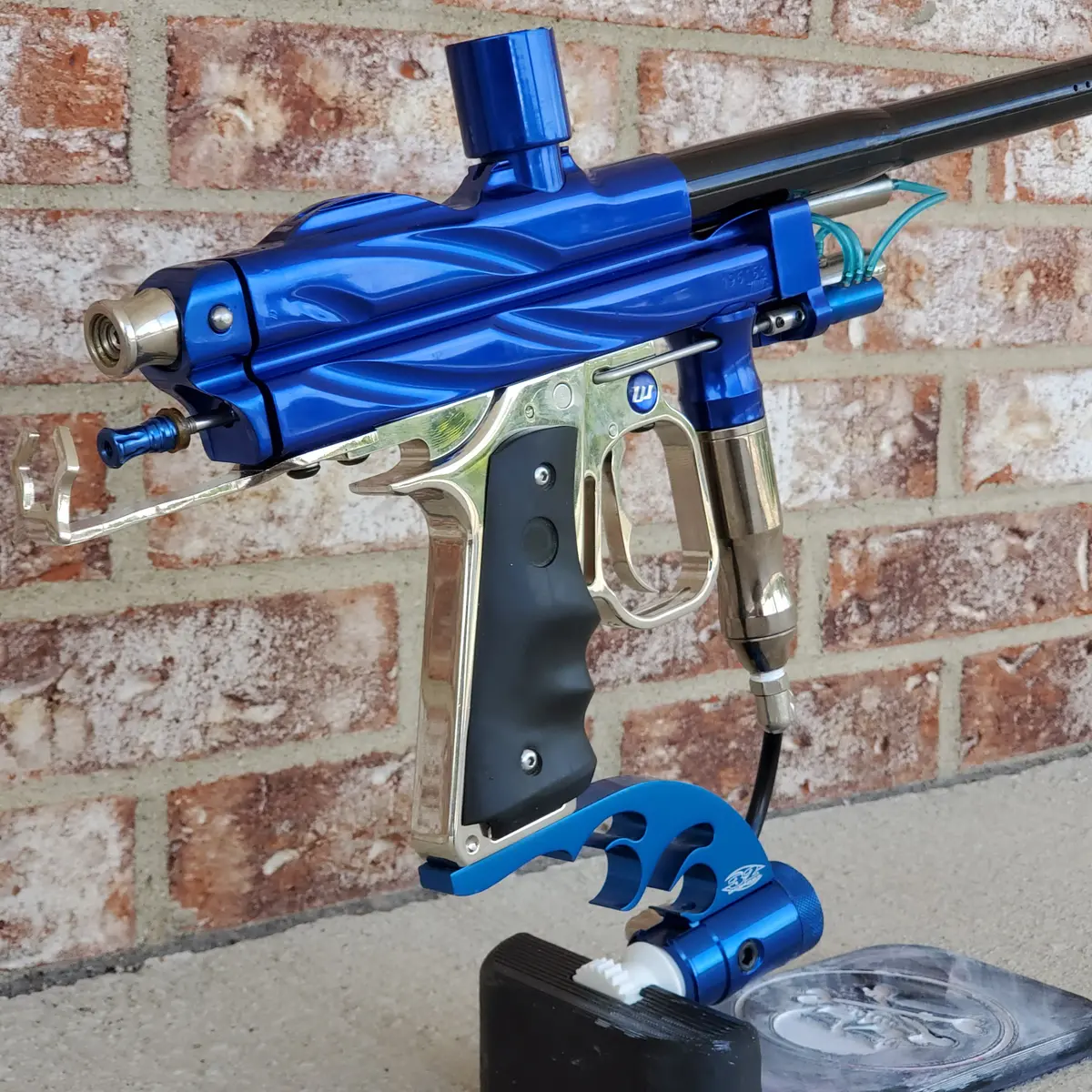 Used 2004 Prostock Autococker Paintball Gun - Gloss Blue 1