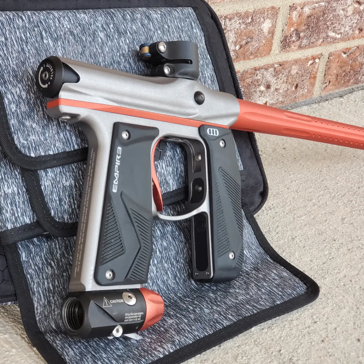 Used Empire Mini Gs Paintball Gun- Grey/Orange 1