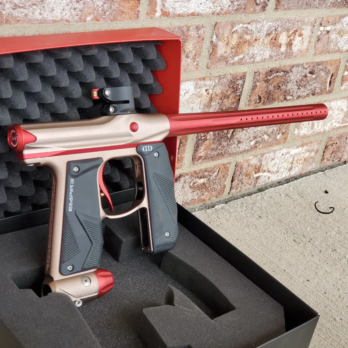 Used Empire Mini Gs Paintball Gun- Bronze / Red 1