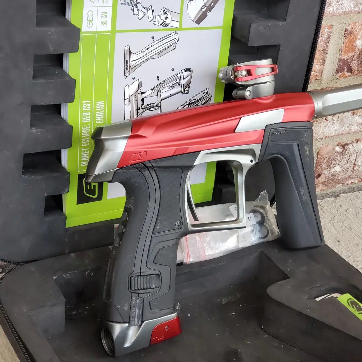 Used Planet Eclipse Cs1 Paintball Gun - Grey / Red 1