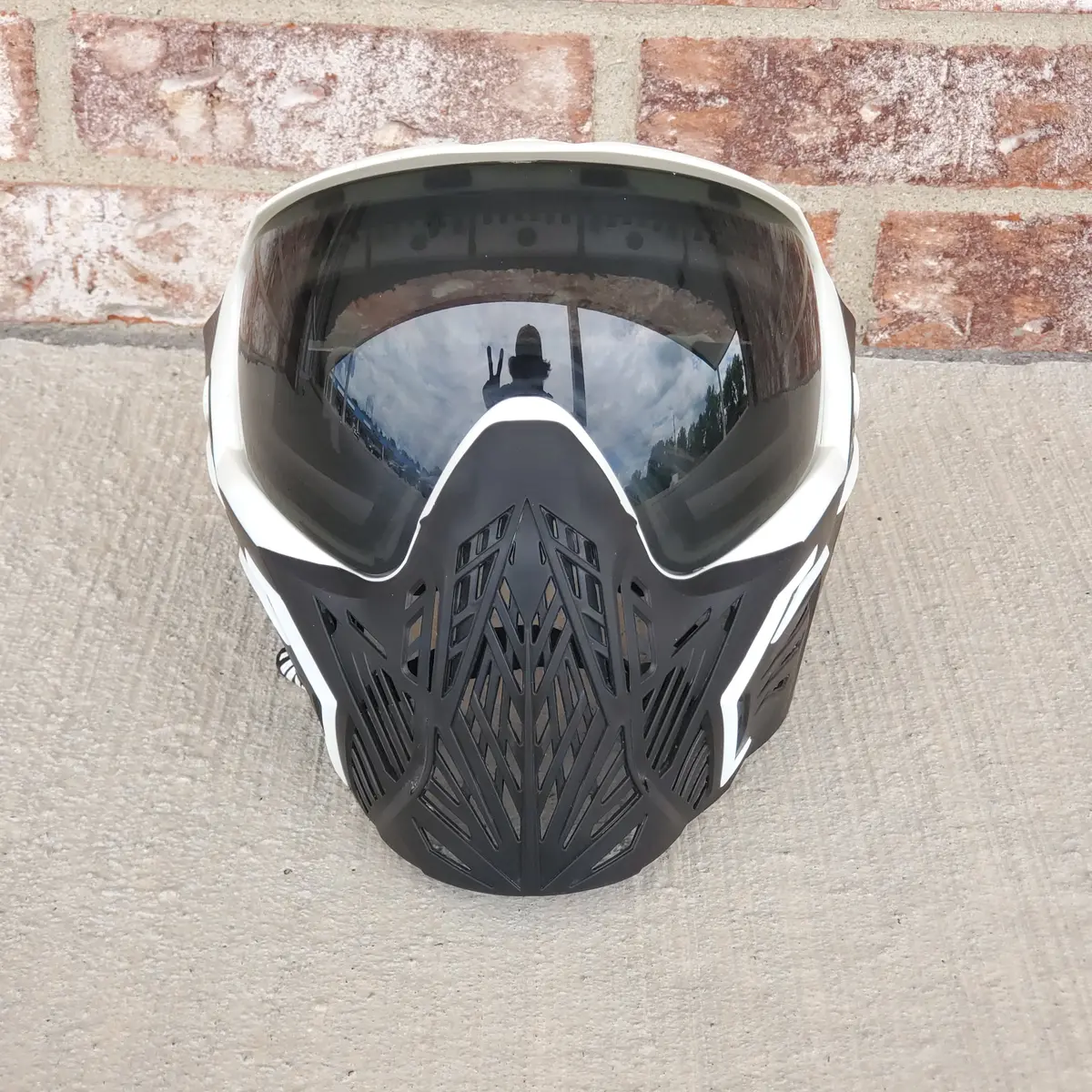 Used Bunker Kings Cmd Paintball Mask - Black Storm 1