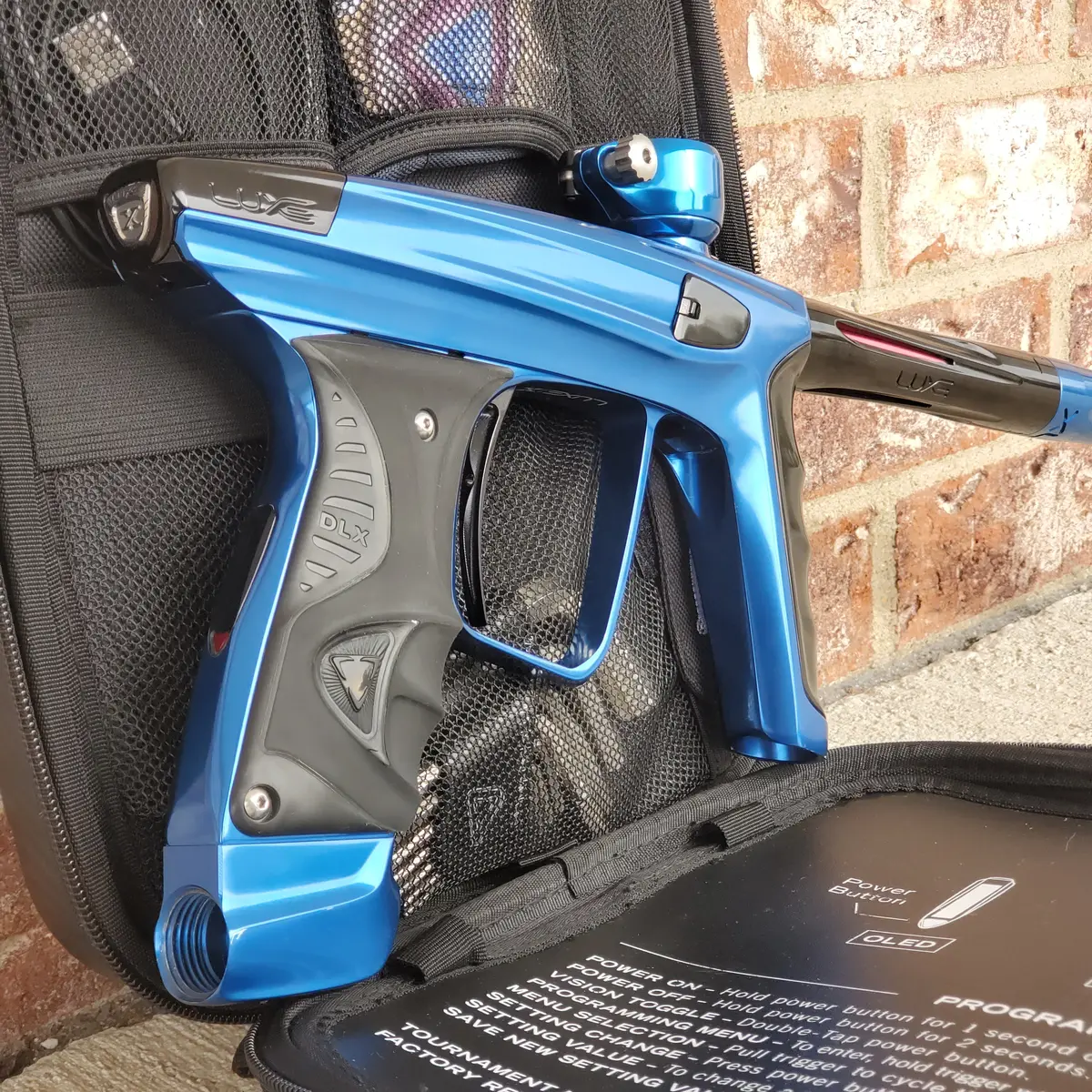 Used Dlx Luxe X Paintball Gun - Blue / Black 1