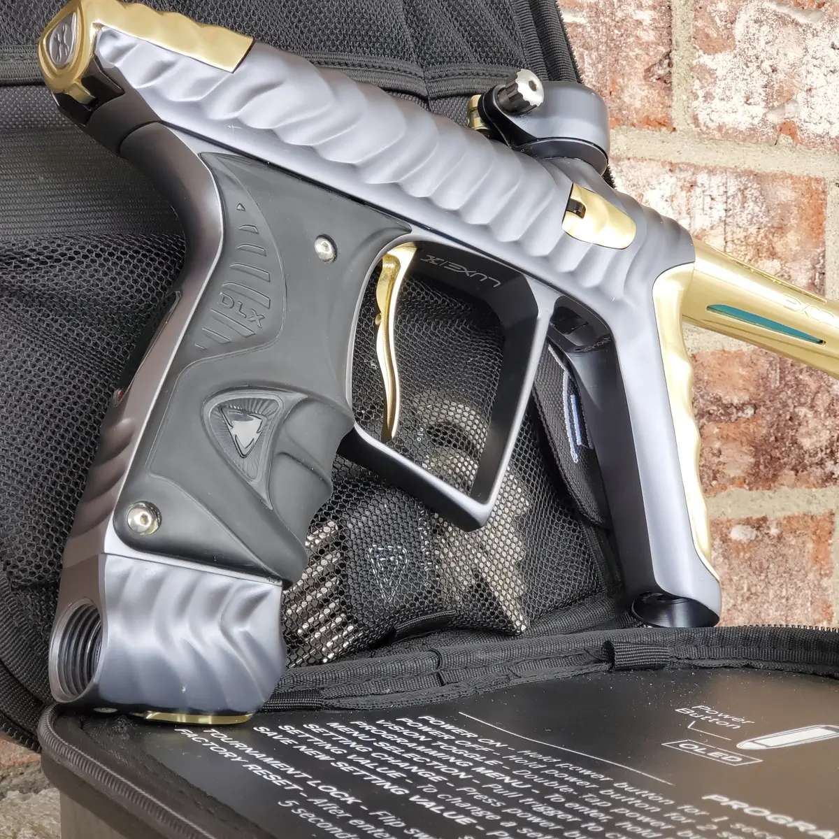 Used Dlx Hk Army Ripper Luxe X Paintball Gun - Pewter / Gold 1