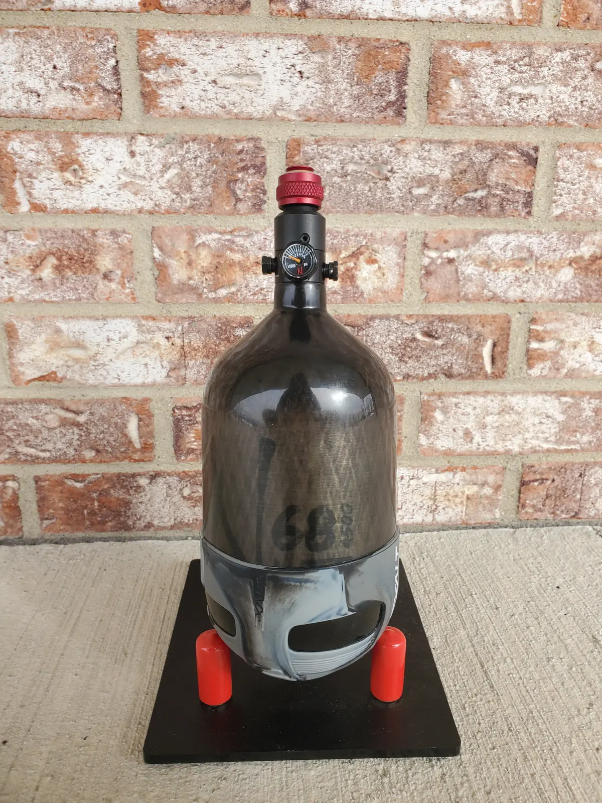 Used Ninja Lite 68/4500 Paintball Tank - Grey Ghost 1