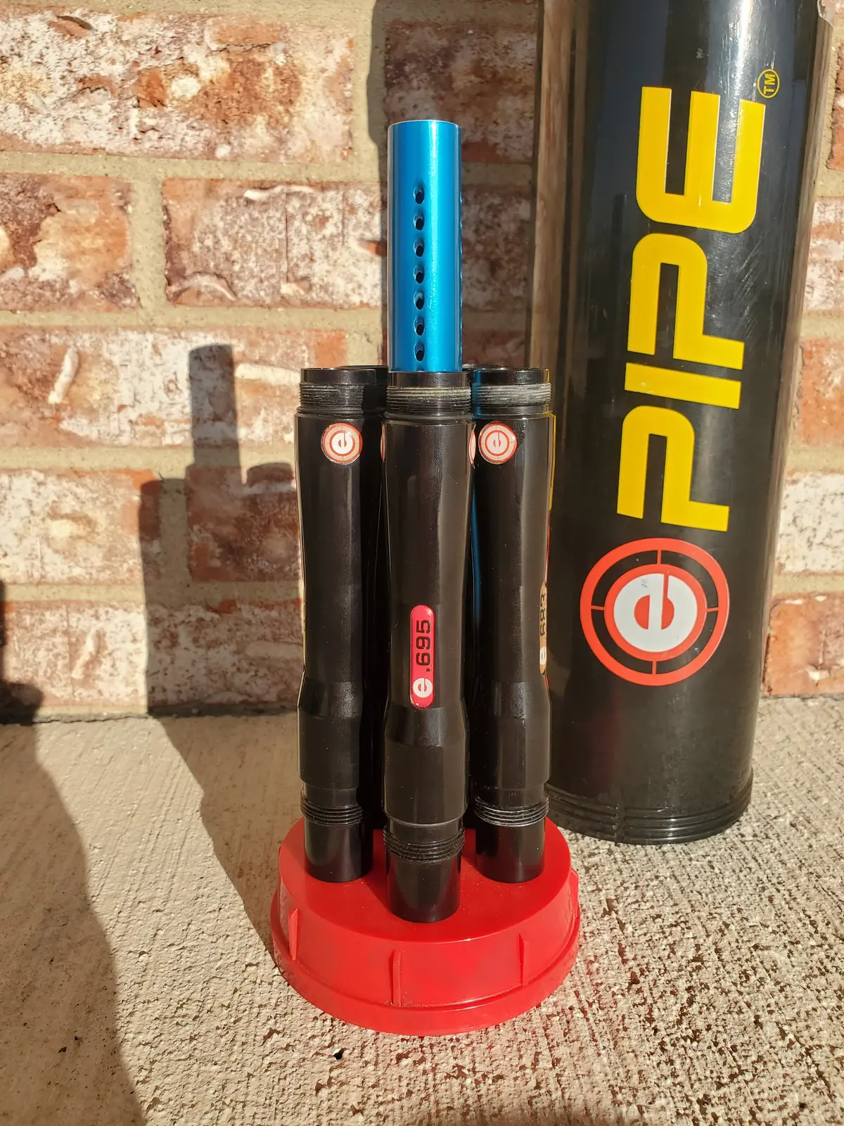 Used Evil Pipe Barrel Kit - Blue Fade - Autococker Thread 1