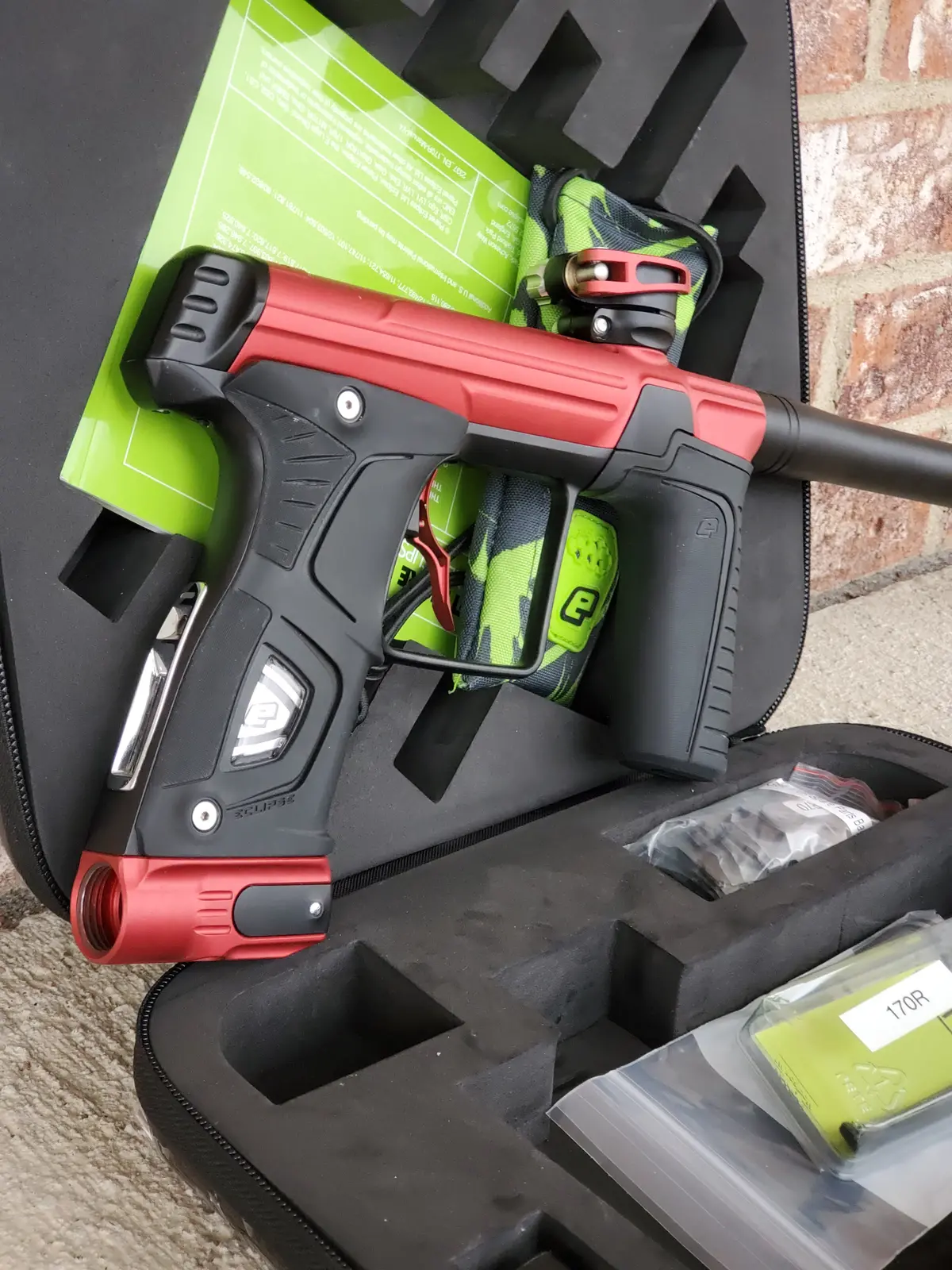 Used Planet Eclipse 170R Paintball Gun - Red / Black 1