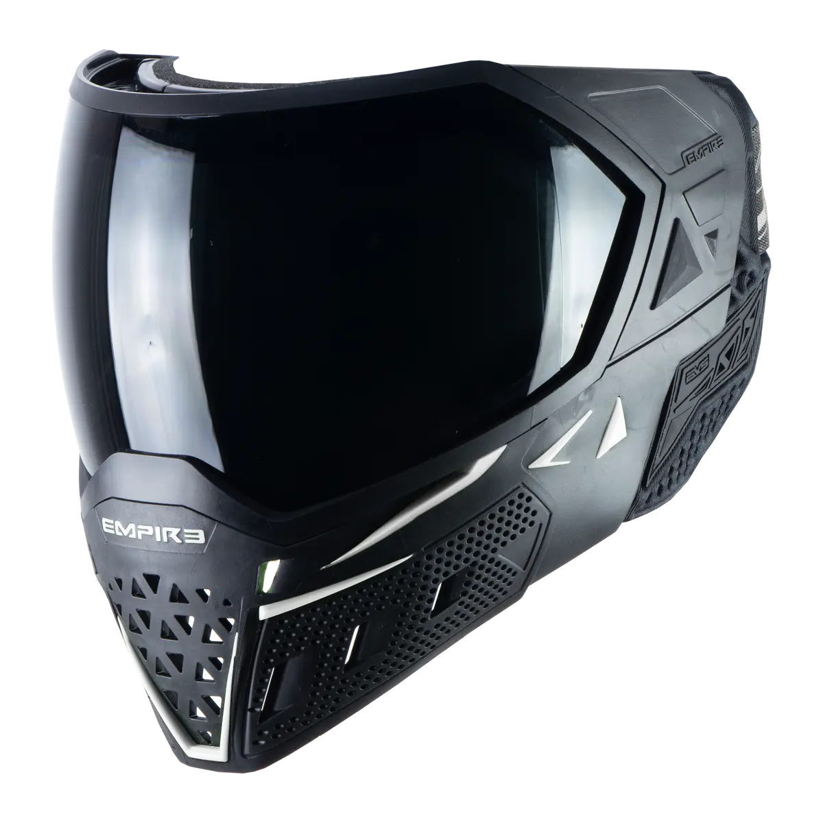 Empire Evs Paintball Mask - Black/White (Thermal Smoke & Clear Lens) 1