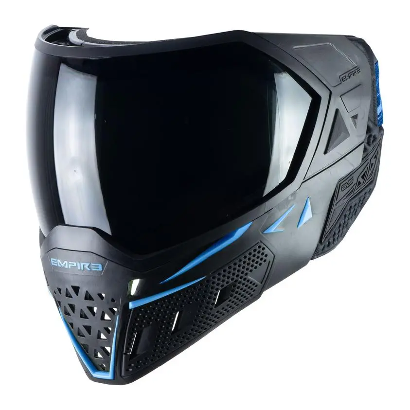 Empire Evs Paintball Mask - Black/Navy (Thermal Smoke & Clear Lens) 1