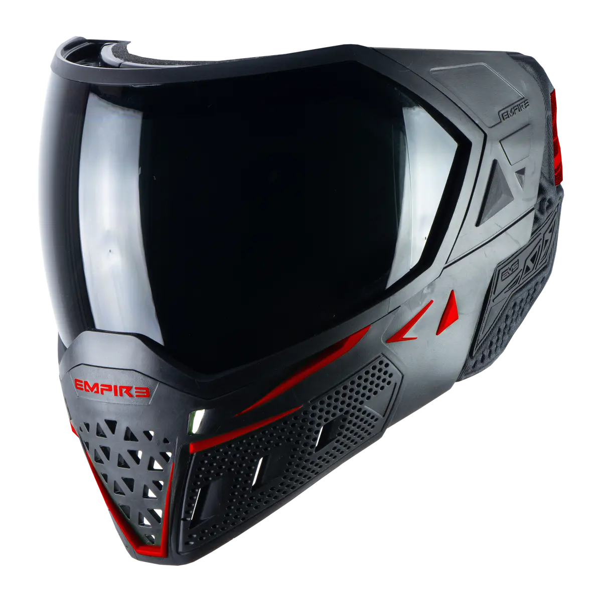 Empire Evs Paintball Mask - Black/Red (Thermal Smoke & Clear Lens) 1