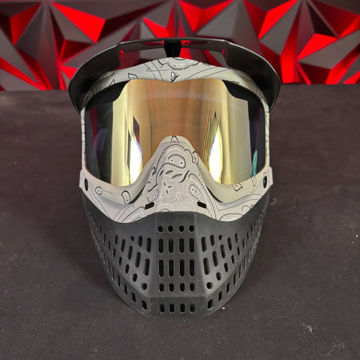 Used Jt Proflex Paintball Mask - Le Bandana Grey W/ Sandana Back Strap 1