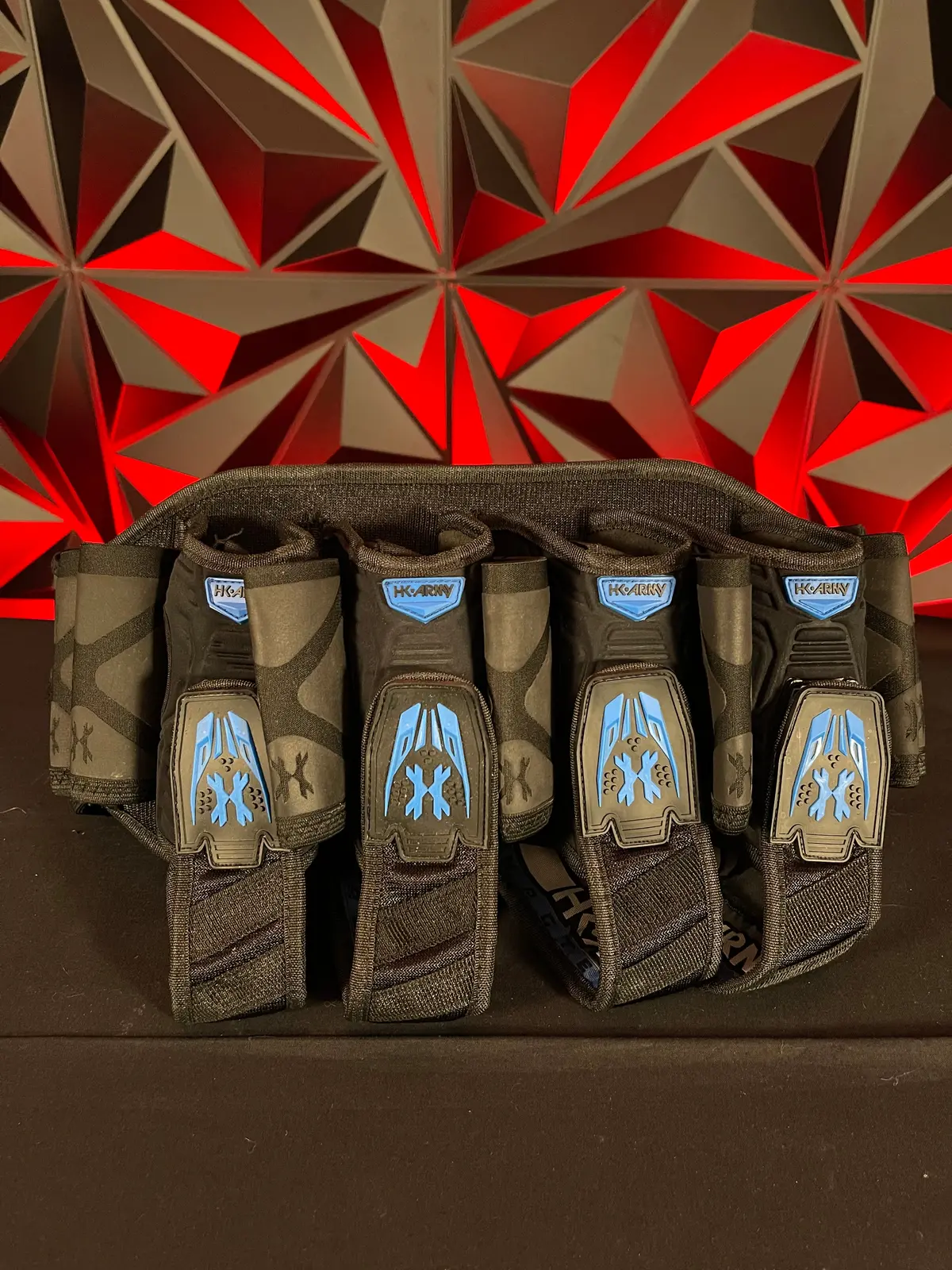 Used Hk Army Magtek 4+7 Paintball Harness - Black/Blue 1