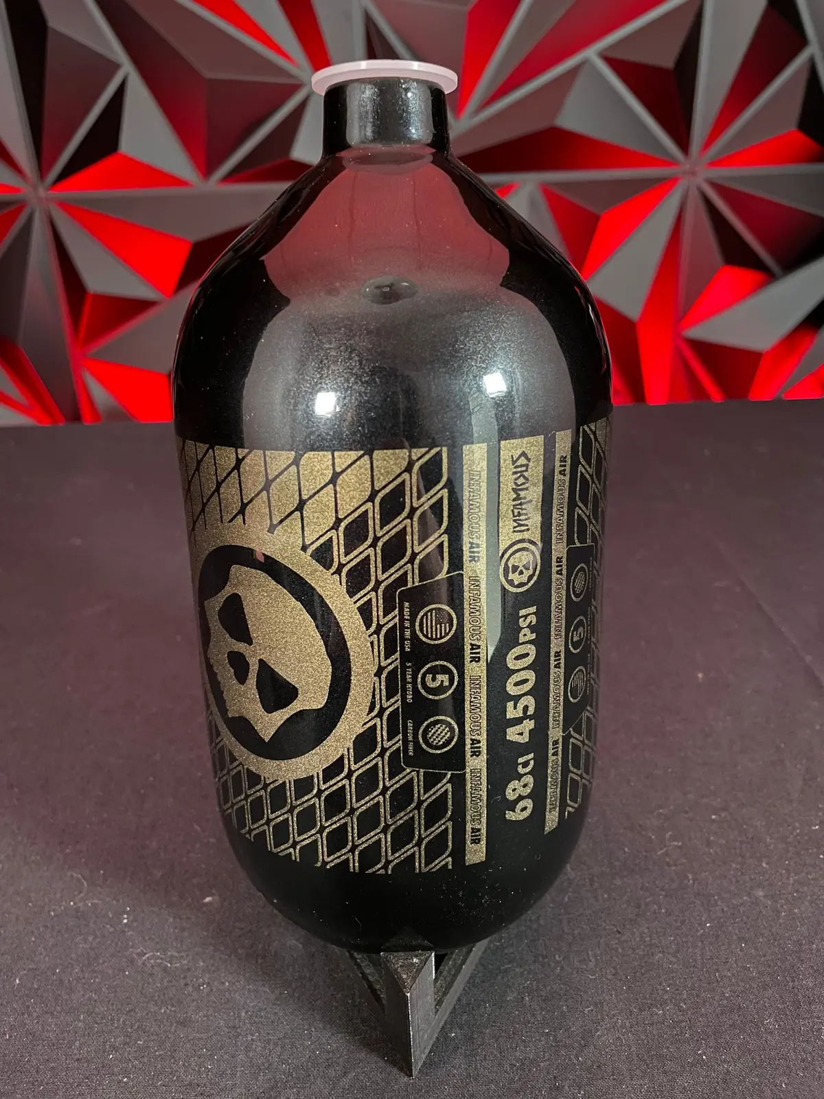 Used Infamous 68/4500 Diamond Series Skeleton Air Paintball Tank - Bottle Only 1