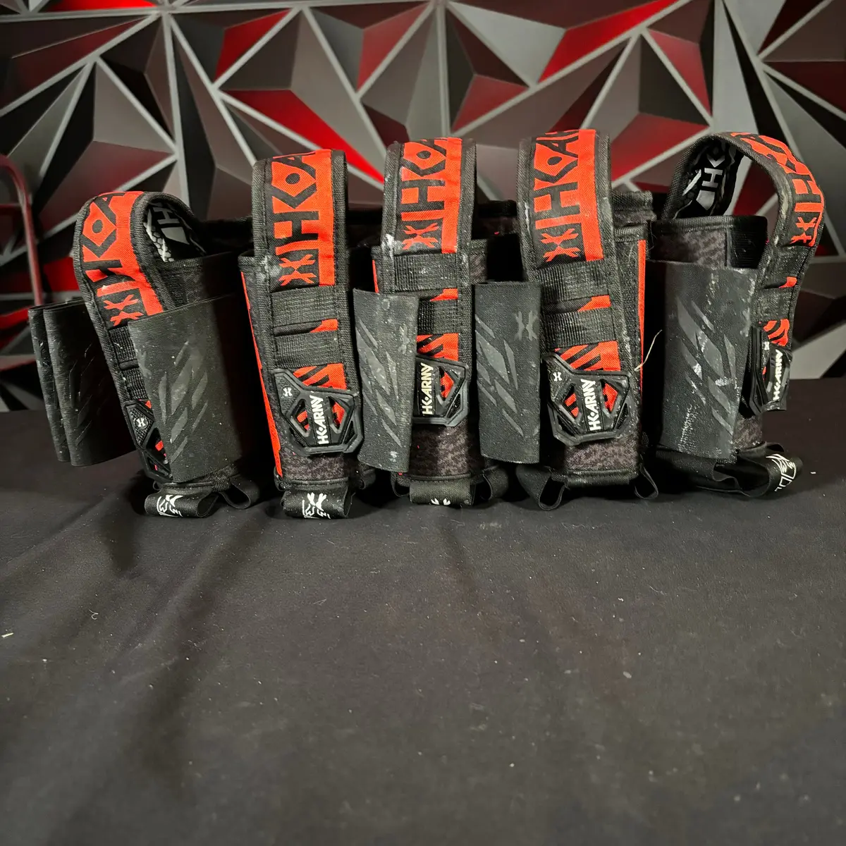 Used Hk Army Eject 5+8 Paintball Harness - Red/Black 1