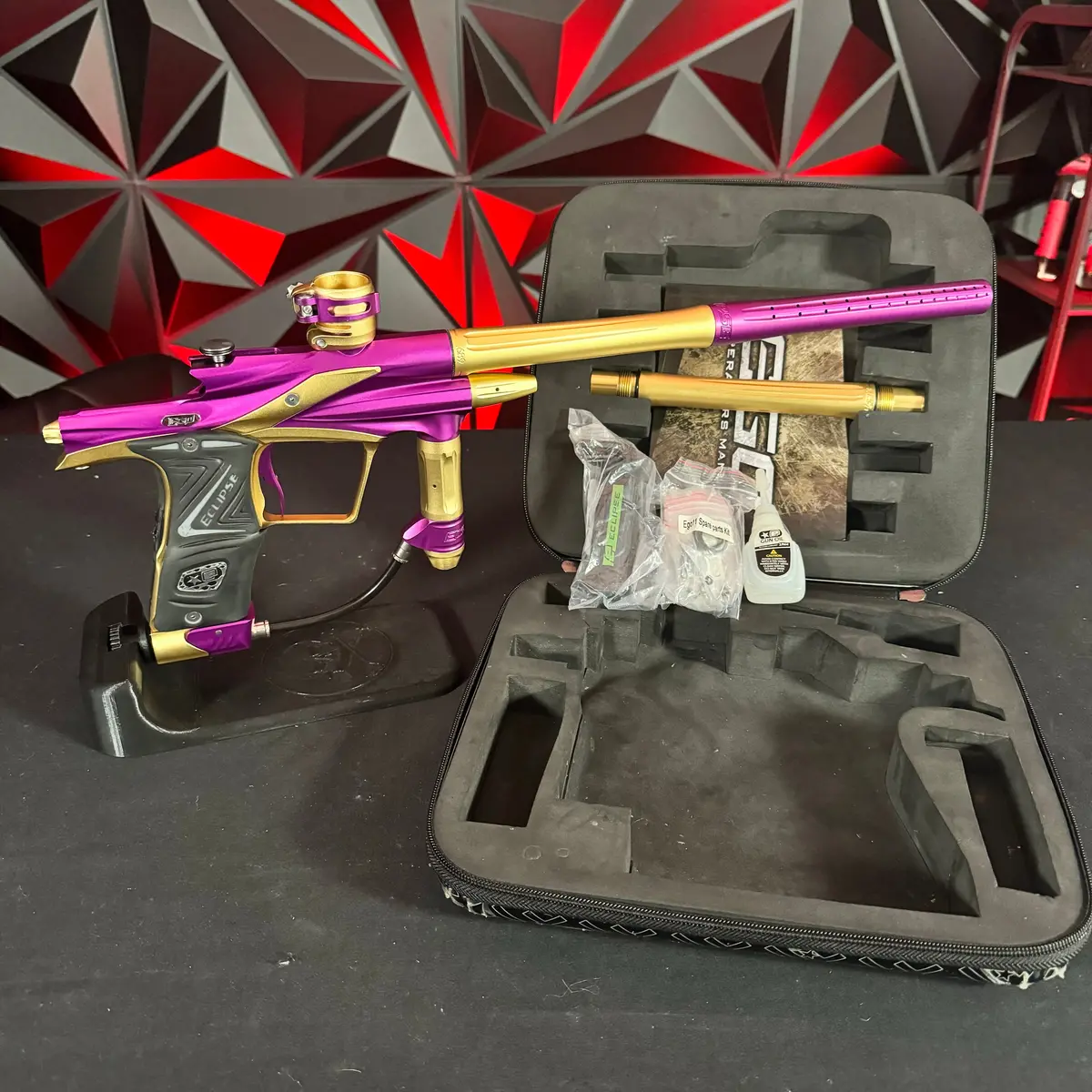 Used Planet Eclipse Ego 11 Paintball Gun - Gold/Purple 1