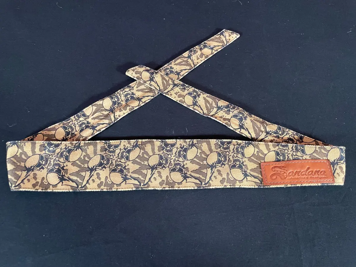 Used Sandana"Fly Skulls"  Headband - Tan/Brown 1